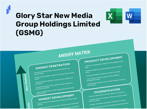 Glory Star New Media Group Holdings Limited (GSMG)Ansoff Matrix