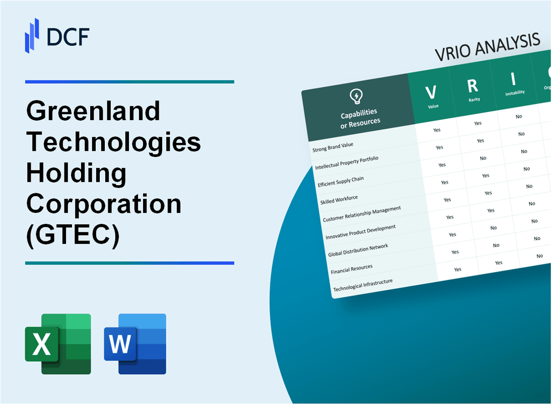 Greenland Technologies Holding Corporation (GTEC) VRIO Analysis