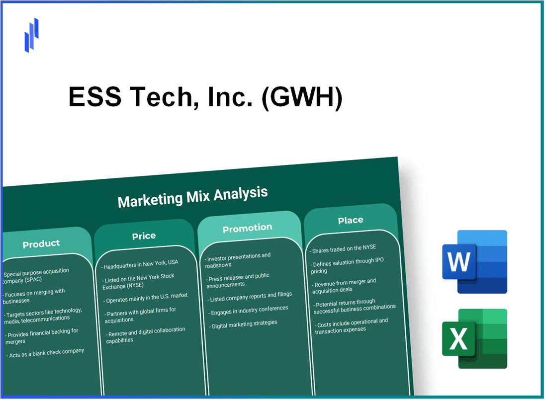 Marketing Mix Analysis of ESS Tech, Inc. (GWH)