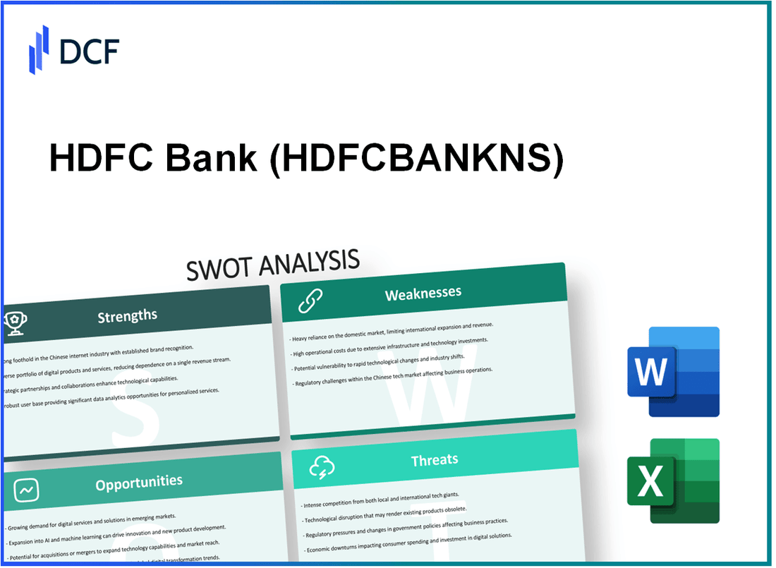 HDFC Bank Limited (HDFCBANK.NS): SWOT Analysis