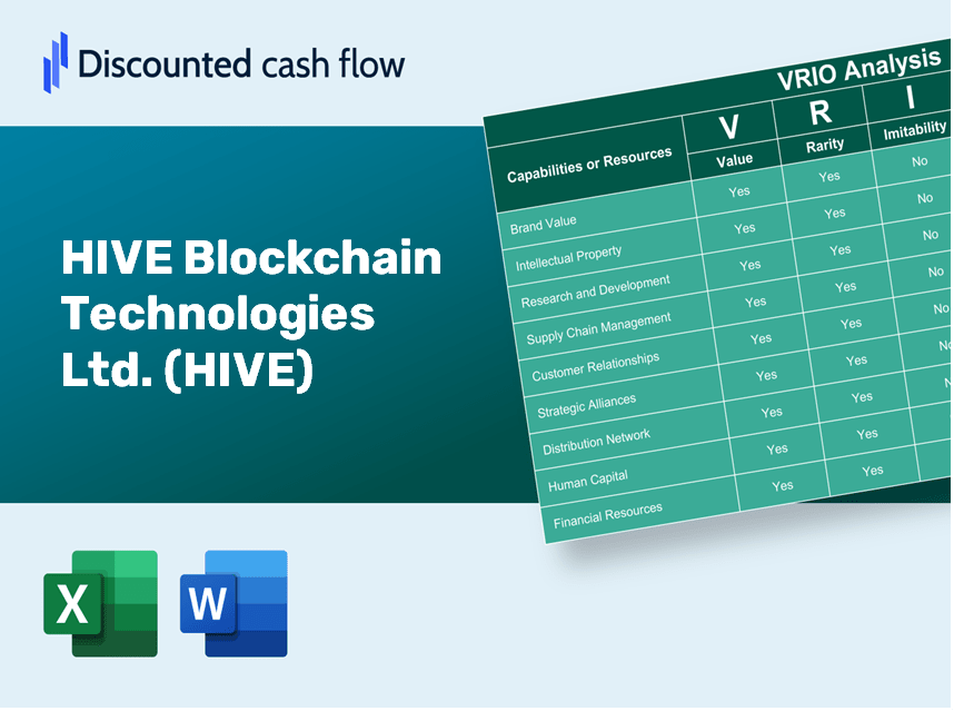 HIVE Blockchain Technologies Ltd. (HIVE): VRIO Analysis [10-2024 Updated]