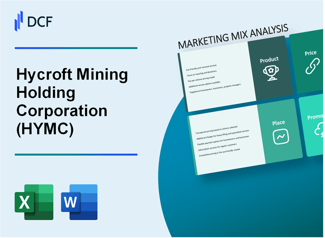 Hycroft Mining Holding Corporation (HYMC) Marketing Mix