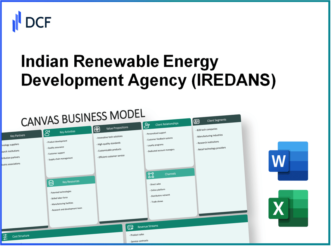 Indian Renewable Energy Development Agency Limited (IREDA.NS): Canvas Business Model