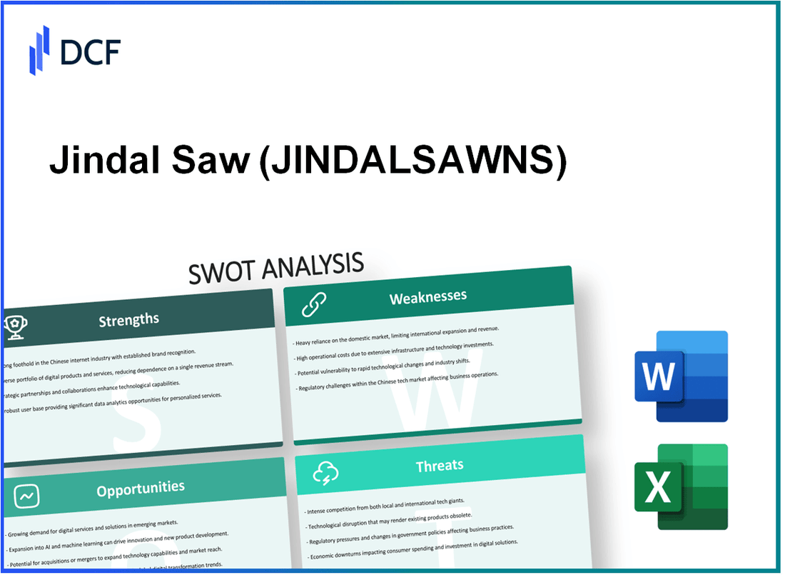 Jindal Saw Limited (JINDALSAW.NS): SWOT Analysis