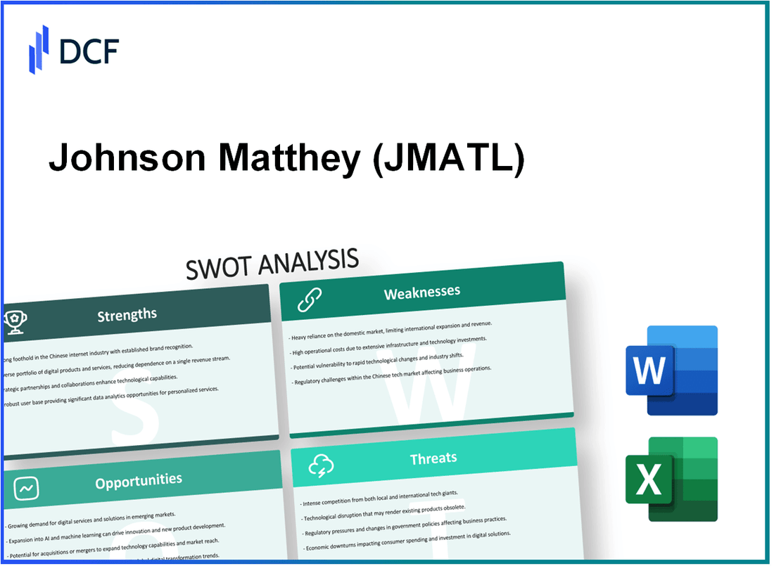 Johnson Matthey Plc (JMAT.L): SWOT Analysis