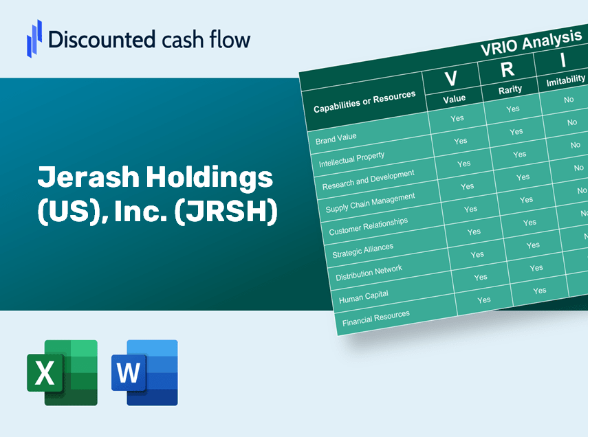 Jerash Holdings, Inc. (JRSH) VRIO Analysis