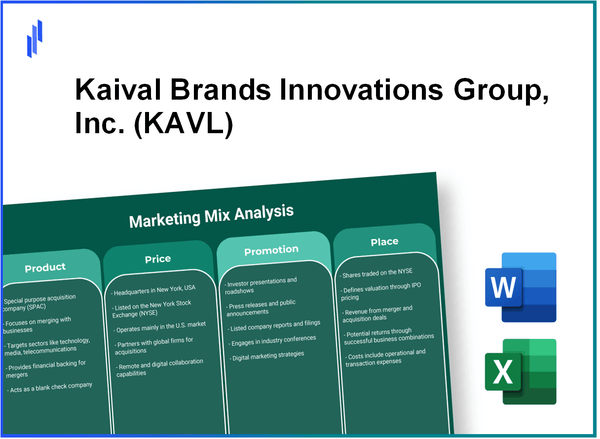 Marketing Mix Analysis of Kaival Brands Innovations Group, Inc. (KAVL)