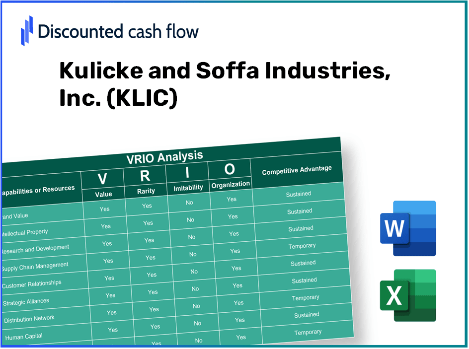 Kulicke and Soffa Industries, Inc. (KLIC) VRIO Analysis