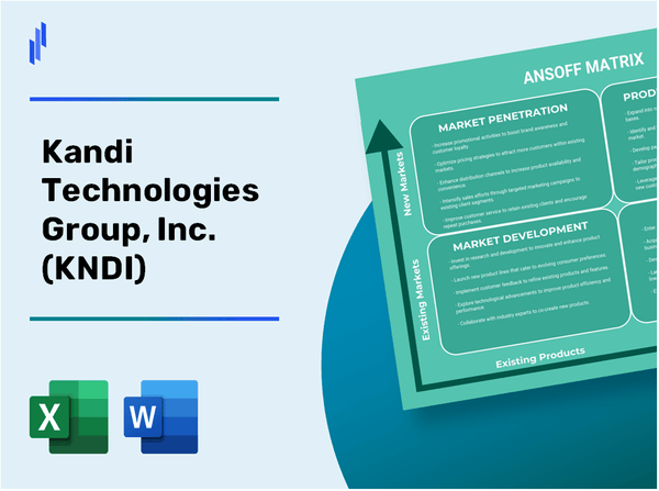 Kandi Technologies Group, Inc. (KNDI) ANSOFF Matrix