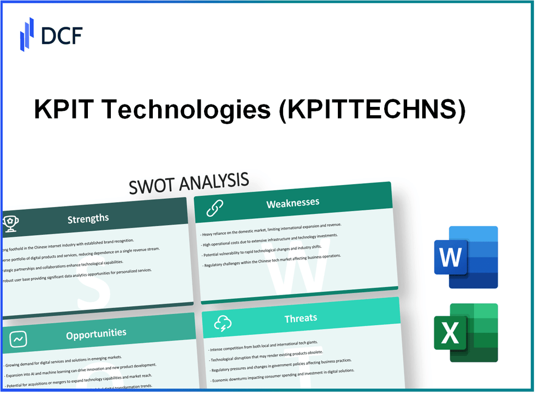 KPIT Technologies Limited (KPITTECH.NS): SWOT Analysis