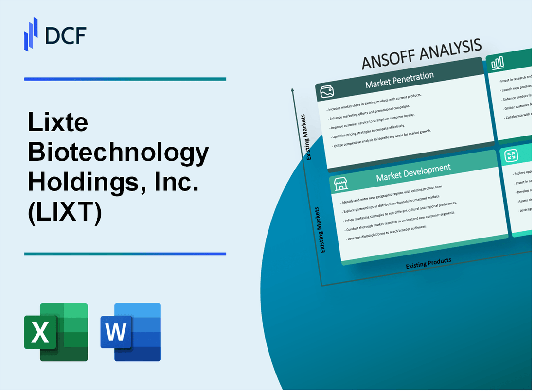 Lixte Biotechnology Holdings, Inc. (LIXT)Ansoff Matrix