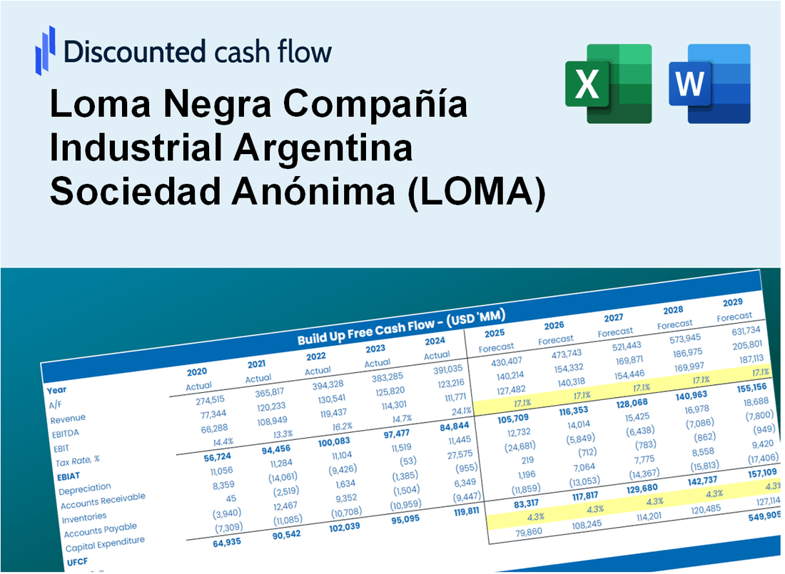 Loma Negra Compañía Industrial Argentina Sociedad Anónima (LOMA) DCF Valuation