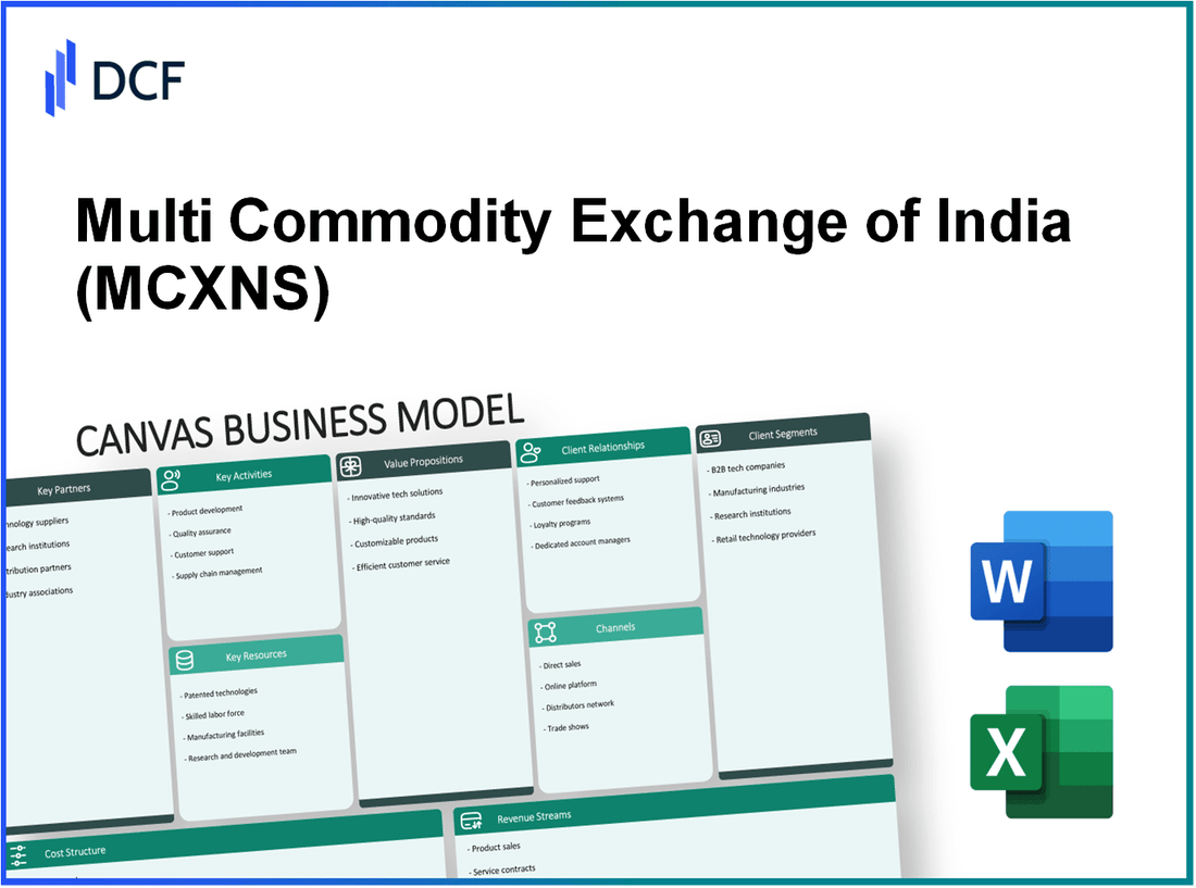 Multi Commodity Exchange of India Limited (MCX.NS): Canvas Business Model