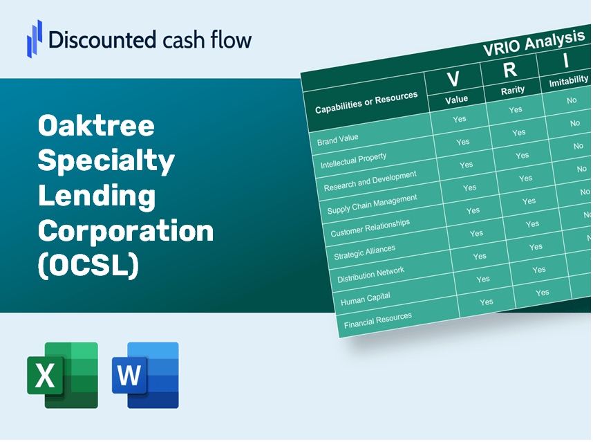 Oaktree Specialty Lending Corporation (OCSL) VRIO Analysis