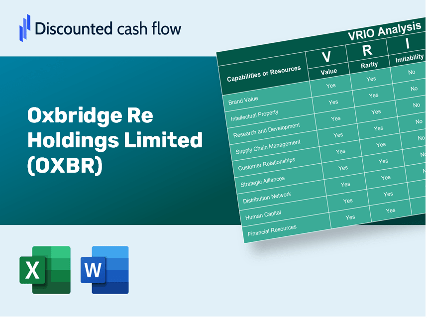 Oxbridge Re Holdings Limited (OXBR) VRIO Analysis