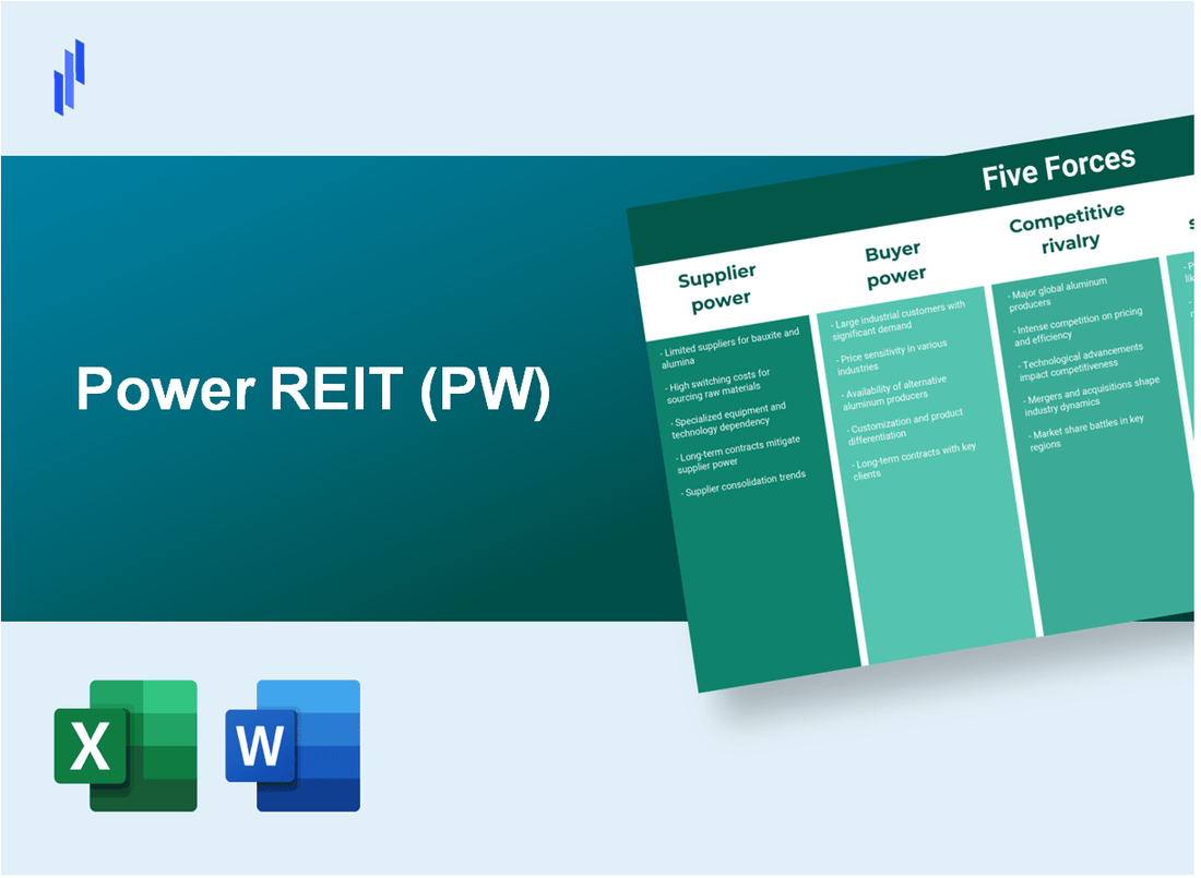 What are the Porter’s Five Forces of Power REIT (PW)?