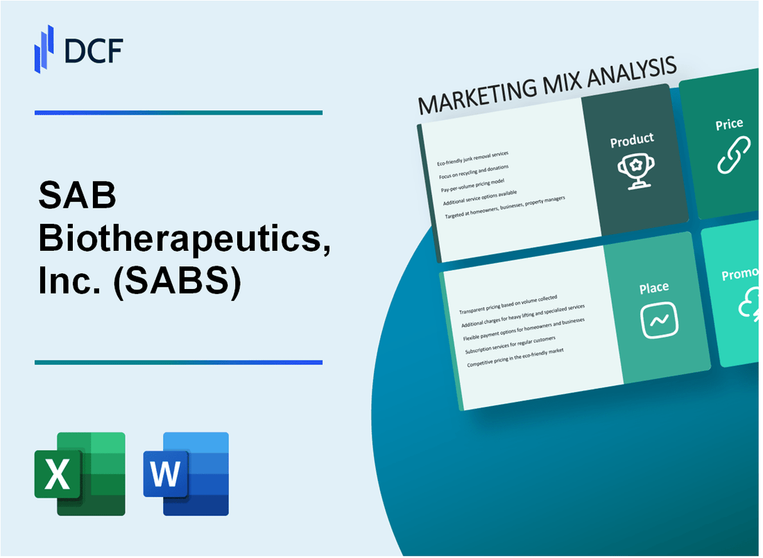 SAB Biotherapeutics, Inc. (SABS) Marketing Mix