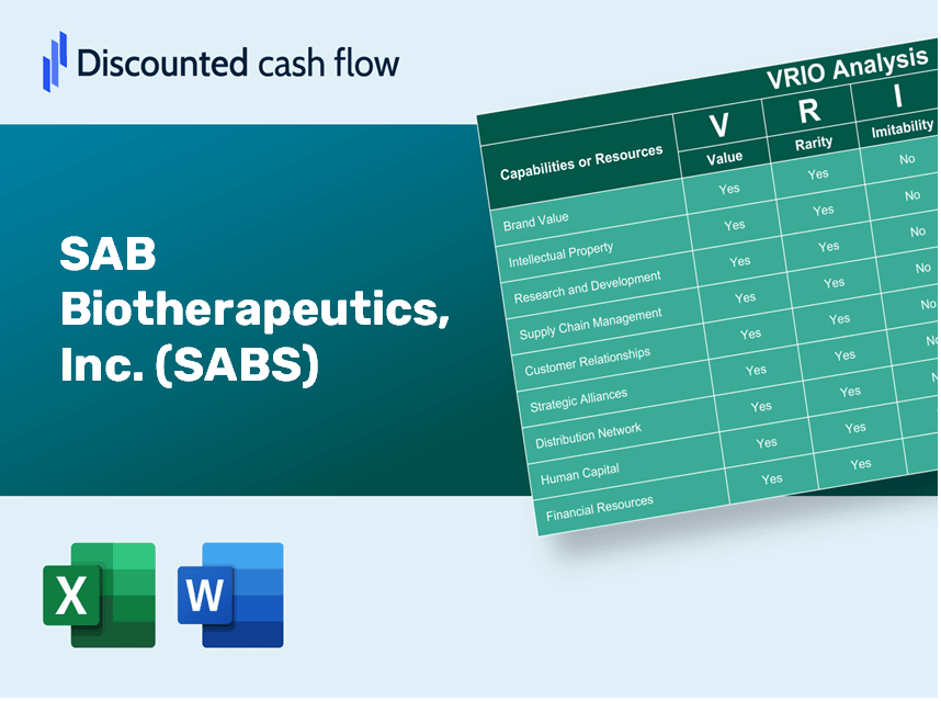 SAB Biotherapeutics, Inc. (SABS): VRIO Analysis [10-2024 Updated]