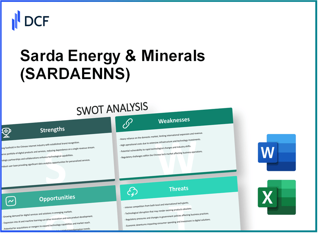 Sarda Energy & Minerals Limited (SARDAEN.NS): SWOT Analysis