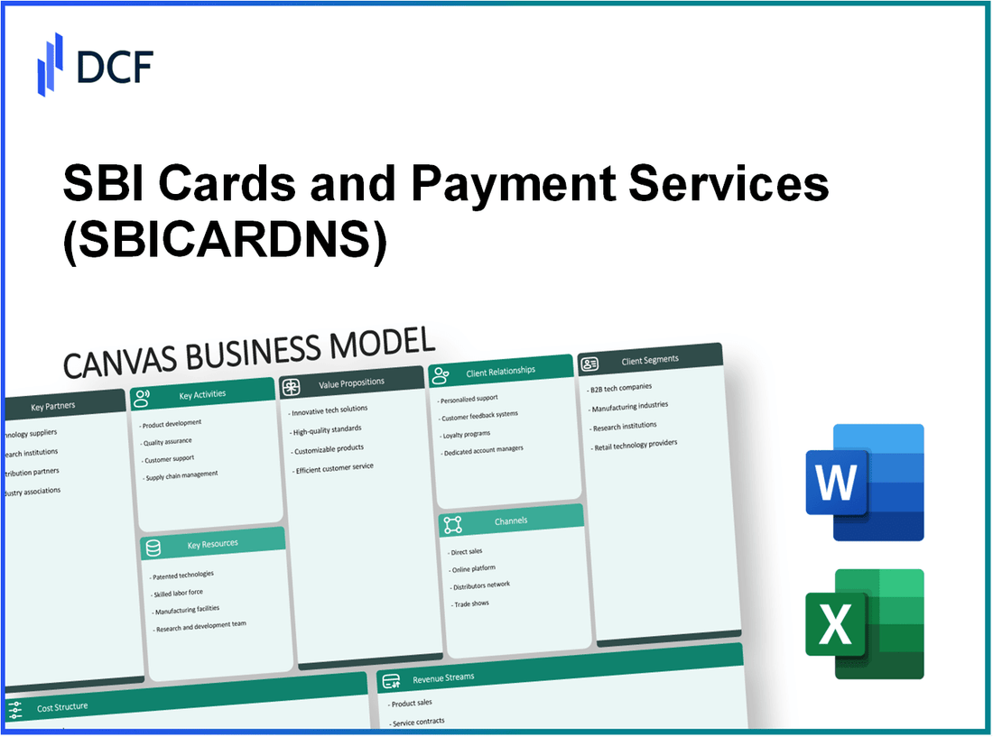 SBI Cards and Payment Services Limited (SBICARD.NS): Canvas Business Model