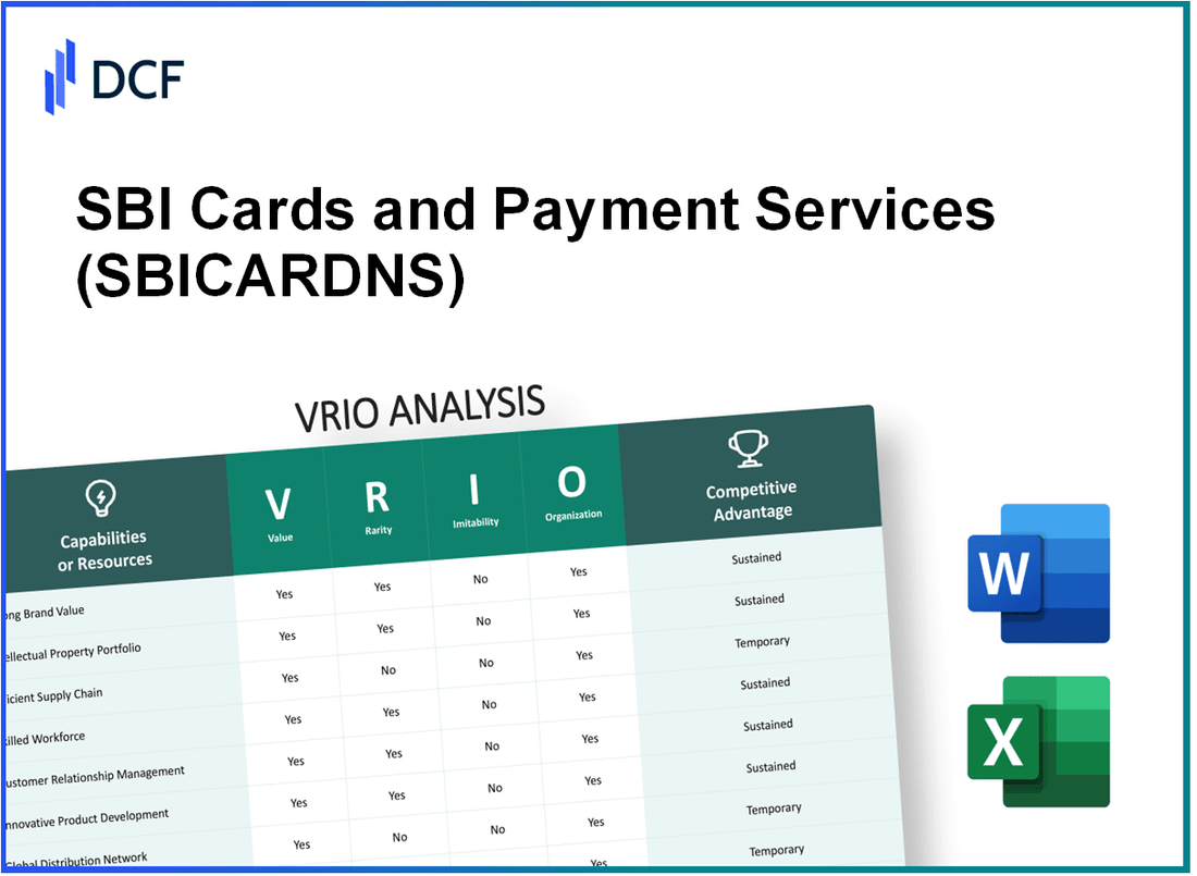 SBI Cards and Payment Services Limited (SBICARD.NS): VRIO Analysis