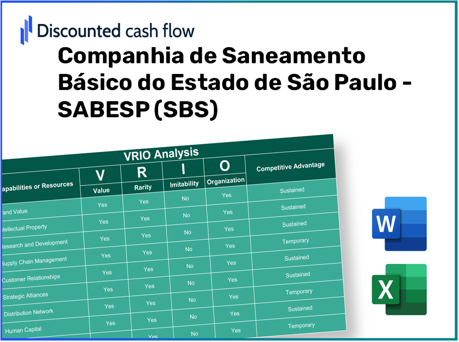 Companhia de Saneamento Básico do Estado de São Paulo - SABESP (SBS): VRIO Analysis [10-2024 Updated]