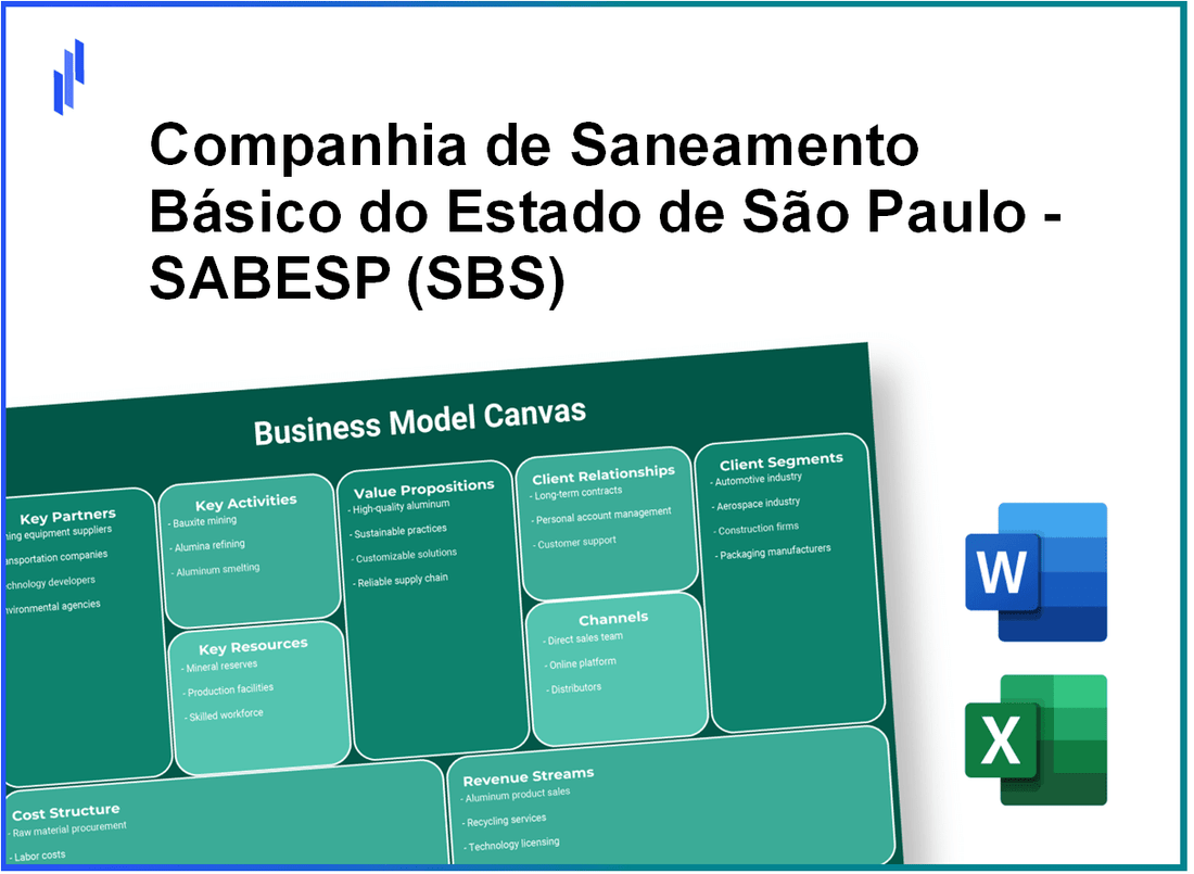 Companhia de Saneamento Básico do Estado de São Paulo - SABESP (SBS): Business Model Canvas