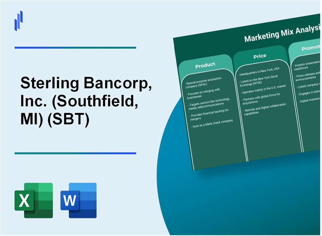 Marketing Mix Analysis of Sterling Bancorp, Inc. (Southfield, MI) (SBT)