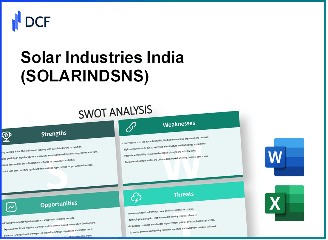 Solar Industries India Limited (SOLARINDS.NS): SWOT Analysis