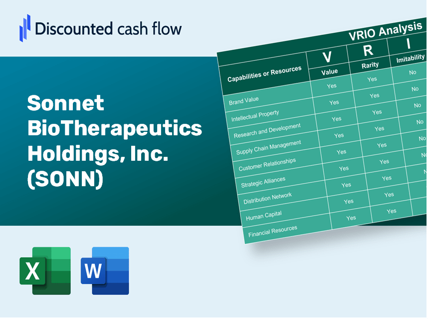 Sonnet BioTherapeutics Holdings, Inc. (SONN): VRIO Analysis [10-2024 Updated]