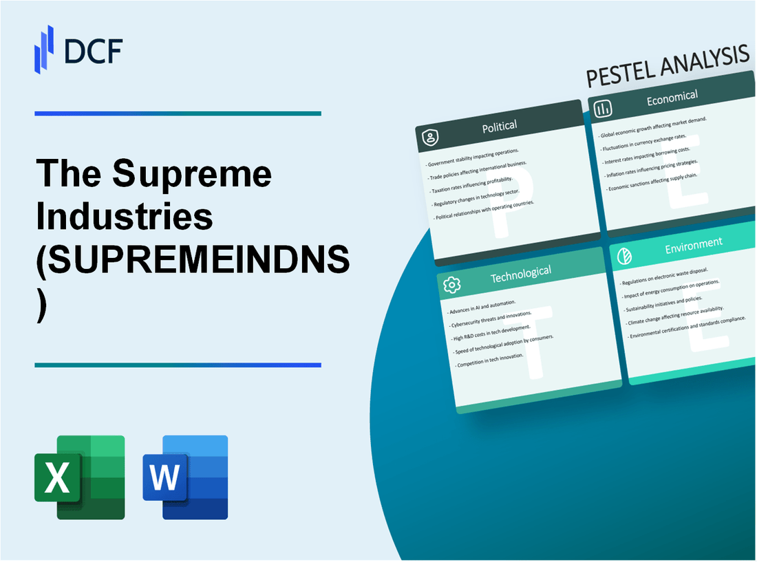 The Supreme Industries Limited (SUPREMEIND.NS): PESTEL Analysis