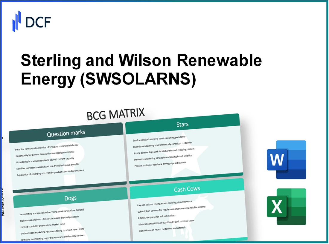 Sterling and Wilson Renewable Energy Limited (SWSOLAR.NS): BCG Matrix