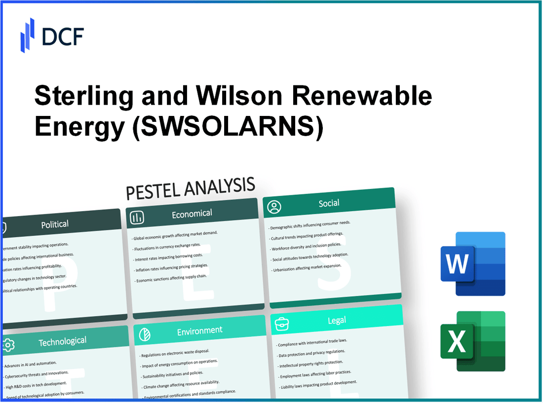 Sterling and Wilson Renewable Energy Limited (SWSOLAR.NS): PESTEL Analysis