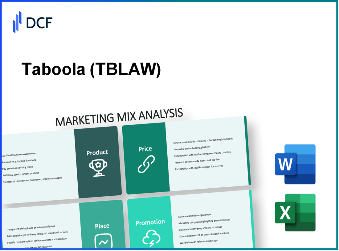 Taboola.com, Ltd. (TBLAW): Marketing Mix Analysis
