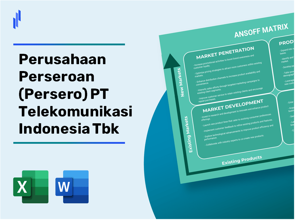 Perusahaan Perseroan (Persero) PT Telekomunikasi Indonesia Tbk (TLK)Ansoff Matrix