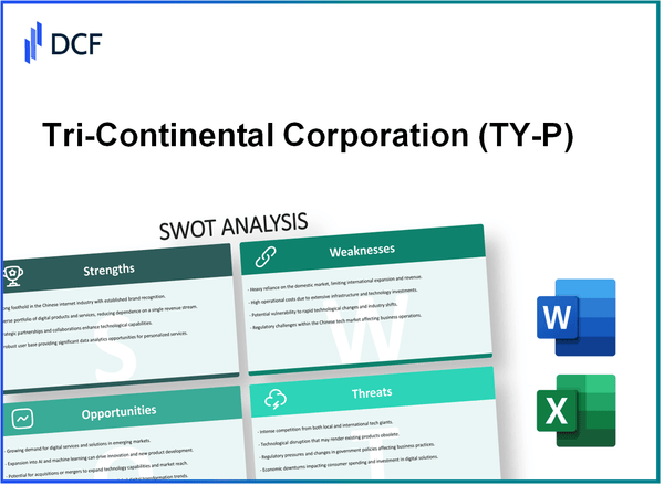 Tri-Continental Corporation PFD $2.50 (TY-P): SWOT Analysis