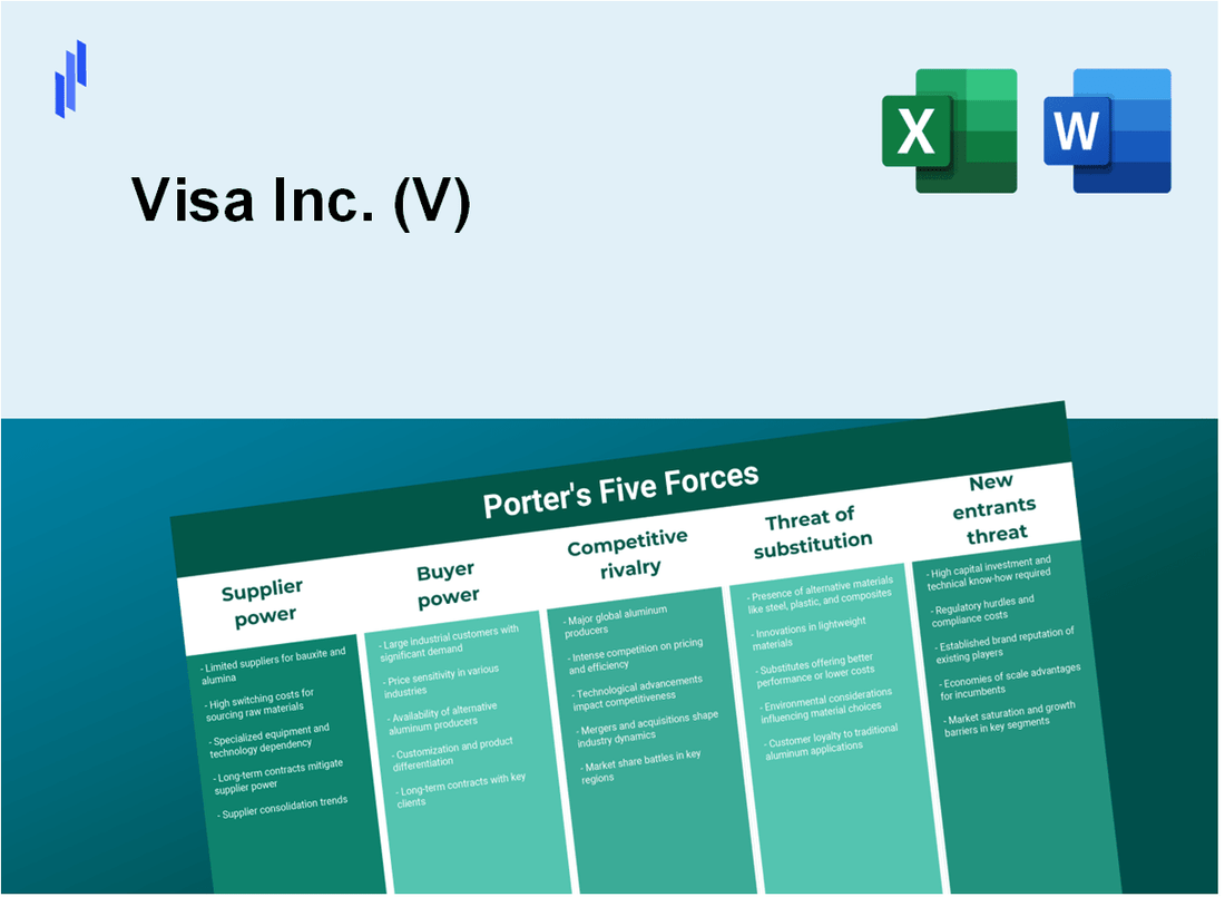 What are the Porter's Five Forces of Visa Inc. (V)?